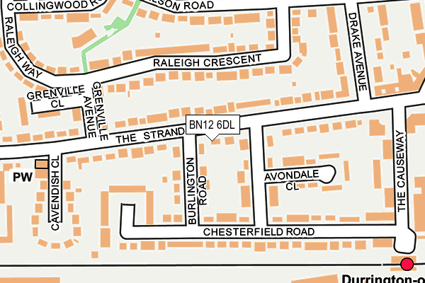 BN12 6DL map - OS OpenMap – Local (Ordnance Survey)