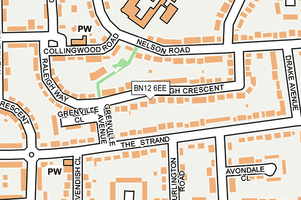 BN12 6EE map - OS OpenMap – Local (Ordnance Survey)