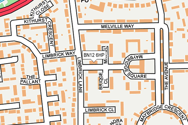 BN12 6HP map - OS OpenMap – Local (Ordnance Survey)