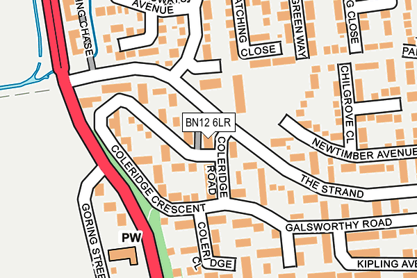 BN12 6LR map - OS OpenMap – Local (Ordnance Survey)
