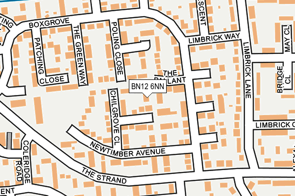 BN12 6NN map - OS OpenMap – Local (Ordnance Survey)