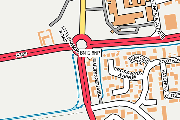 BN12 6NP map - OS OpenMap – Local (Ordnance Survey)