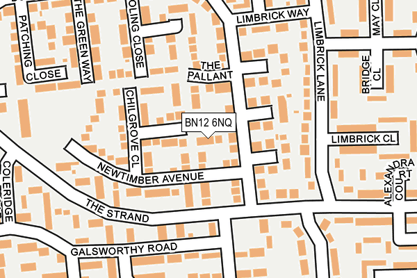 BN12 6NQ map - OS OpenMap – Local (Ordnance Survey)