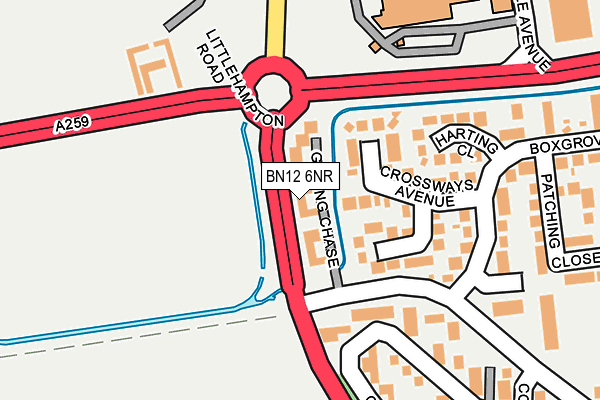 BN12 6NR map - OS OpenMap – Local (Ordnance Survey)