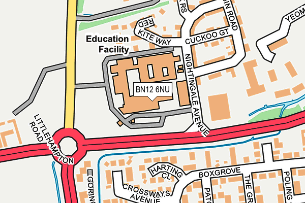 BN12 6NU map - OS OpenMap – Local (Ordnance Survey)