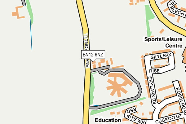 BN12 6NZ map - OS OpenMap – Local (Ordnance Survey)