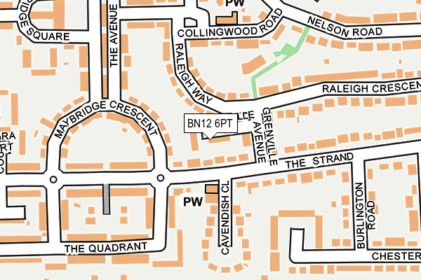 BN12 6PT map - OS OpenMap – Local (Ordnance Survey)
