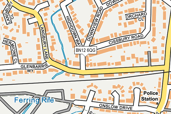 BN12 6QG map - OS OpenMap – Local (Ordnance Survey)