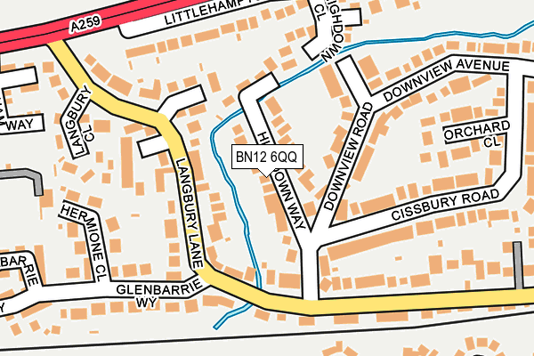 BN12 6QQ map - OS OpenMap – Local (Ordnance Survey)
