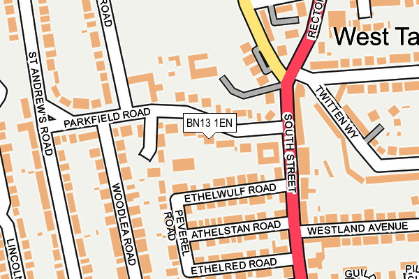 BN13 1EN map - OS OpenMap – Local (Ordnance Survey)