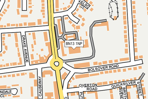 BN13 1NP map - OS OpenMap – Local (Ordnance Survey)