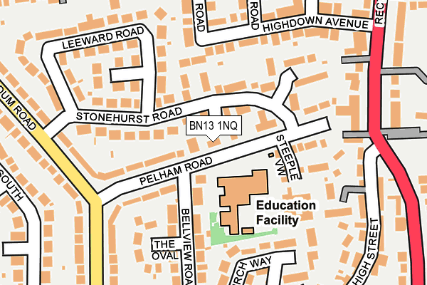 BN13 1NQ map - OS OpenMap – Local (Ordnance Survey)