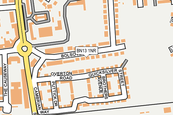 BN13 1NR map - OS OpenMap – Local (Ordnance Survey)