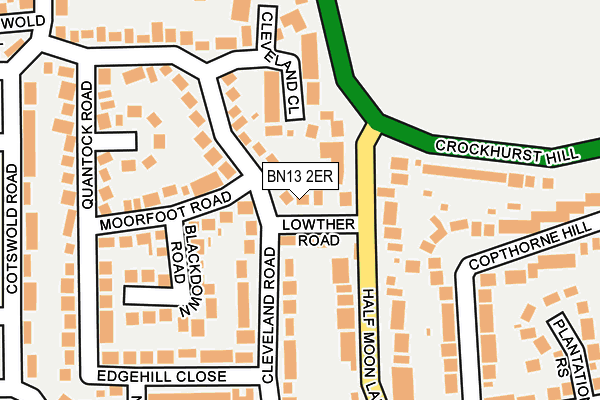 BN13 2ER map - OS OpenMap – Local (Ordnance Survey)