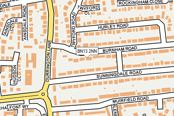 BN13 2NN map - OS OpenMap – Local (Ordnance Survey)