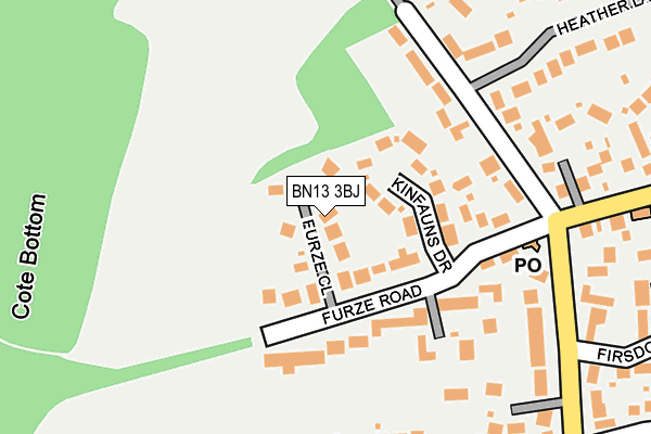 BN13 3BJ map - OS OpenMap – Local (Ordnance Survey)