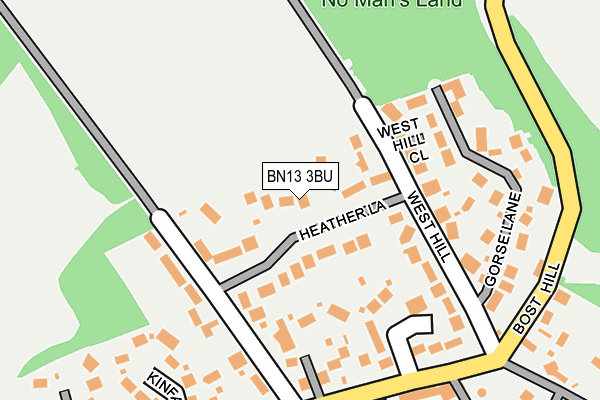 BN13 3BU map - OS OpenMap – Local (Ordnance Survey)