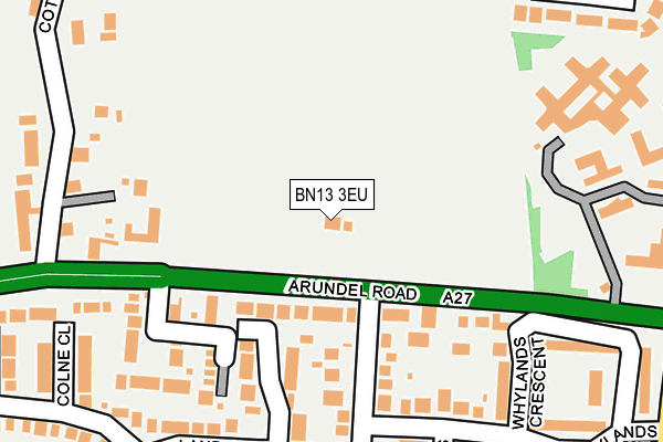 BN13 3EU map - OS OpenMap – Local (Ordnance Survey)