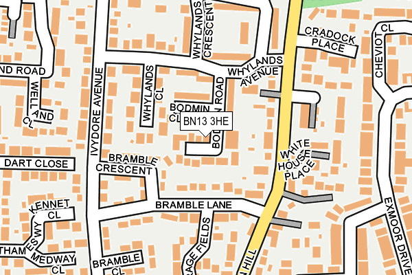 BN13 3HE map - OS OpenMap – Local (Ordnance Survey)