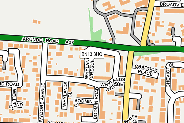 BN13 3HQ map - OS OpenMap – Local (Ordnance Survey)