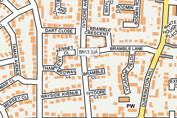 BN13 3JA map - OS OpenMap – Local (Ordnance Survey)
