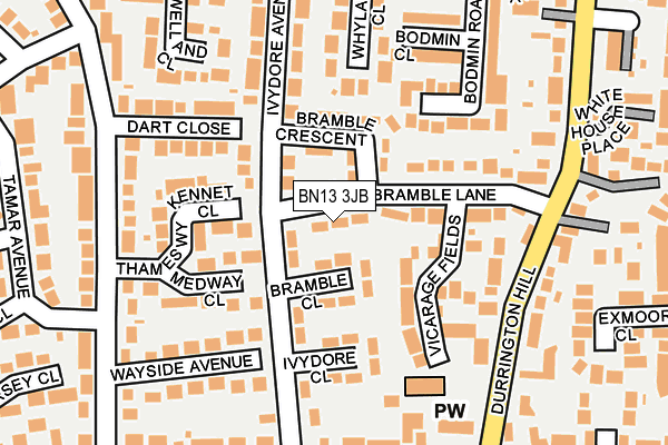BN13 3JB map - OS OpenMap – Local (Ordnance Survey)