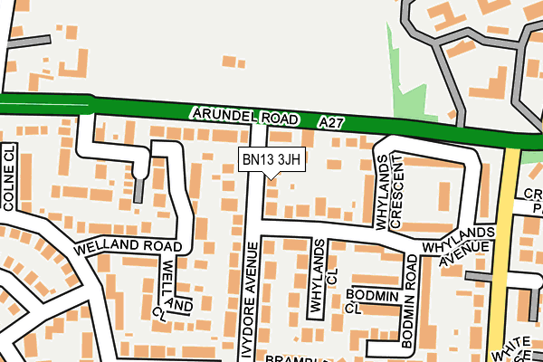 BN13 3JH map - OS OpenMap – Local (Ordnance Survey)