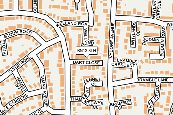 BN13 3LH map - OS OpenMap – Local (Ordnance Survey)