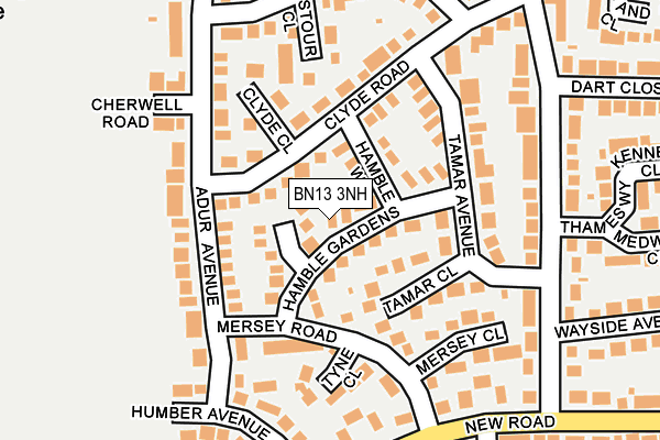 BN13 3NH map - OS OpenMap – Local (Ordnance Survey)