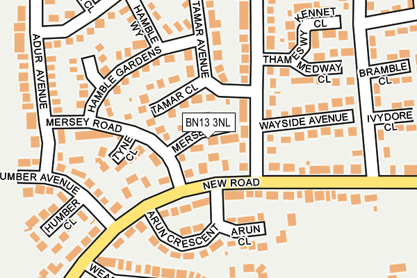 BN13 3NL map - OS OpenMap – Local (Ordnance Survey)