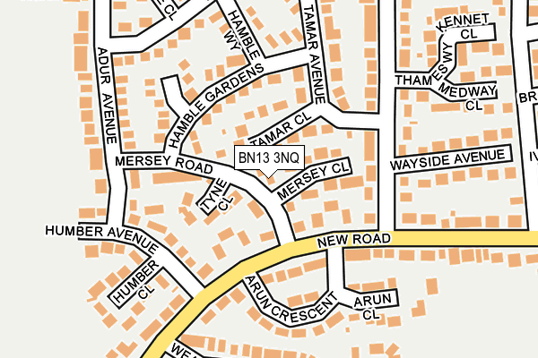 BN13 3NQ map - OS OpenMap – Local (Ordnance Survey)
