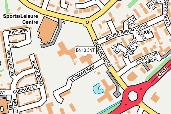 BN13 3NT map - OS OpenMap – Local (Ordnance Survey)