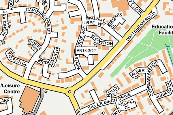 BN13 3QG map - OS OpenMap – Local (Ordnance Survey)