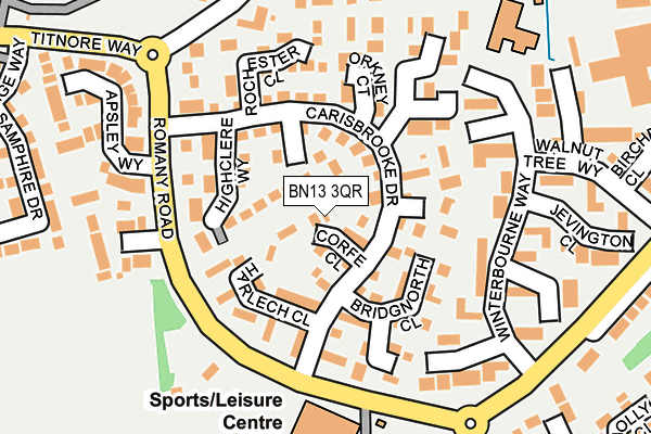 BN13 3QR map - OS OpenMap – Local (Ordnance Survey)