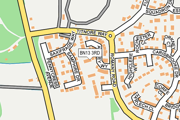 BN13 3RD map - OS OpenMap – Local (Ordnance Survey)