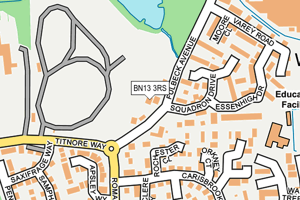 BN13 3RS map - OS OpenMap – Local (Ordnance Survey)