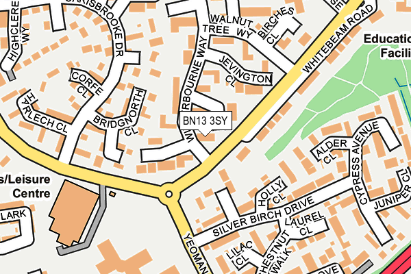 BN13 3SY map - OS OpenMap – Local (Ordnance Survey)