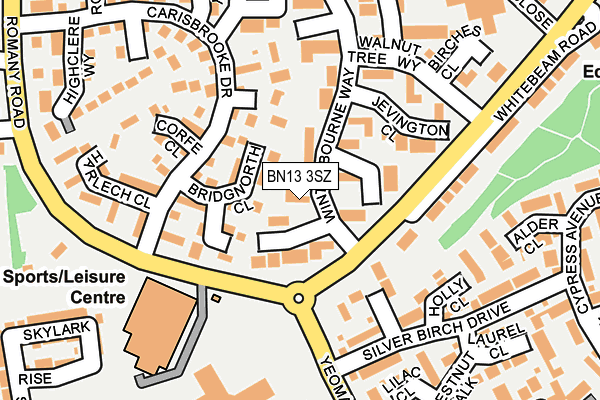BN13 3SZ map - OS OpenMap – Local (Ordnance Survey)