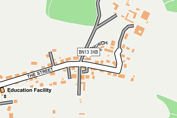 BN13 3XB map - OS OpenMap – Local (Ordnance Survey)