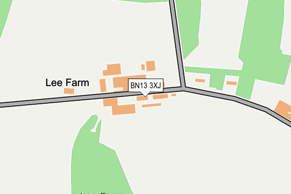 BN13 3XJ map - OS OpenMap – Local (Ordnance Survey)
