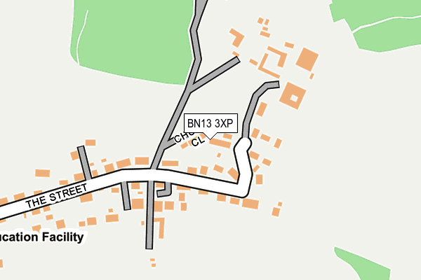 BN13 3XP map - OS OpenMap – Local (Ordnance Survey)