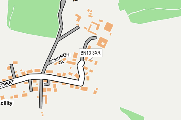 BN13 3XR map - OS OpenMap – Local (Ordnance Survey)