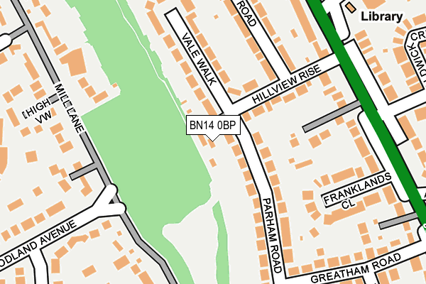 BN14 0BP map - OS OpenMap – Local (Ordnance Survey)