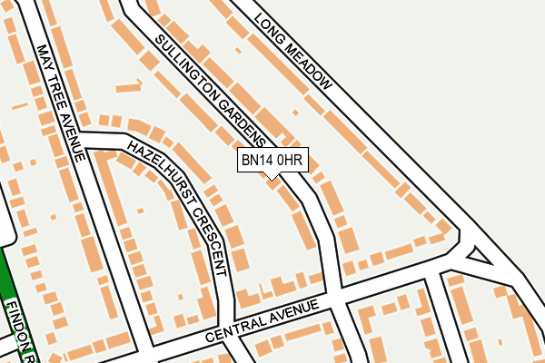 BN14 0HR map - OS OpenMap – Local (Ordnance Survey)