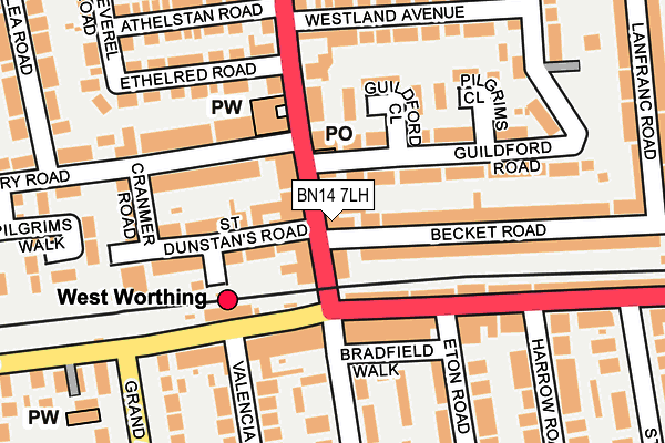 Map of 31-33 BRUNSWICK ROAD (HOVE) LIMITED at local scale