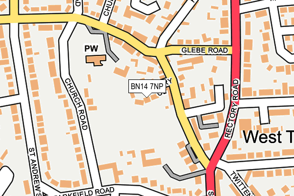 BN14 7NP map - OS OpenMap – Local (Ordnance Survey)