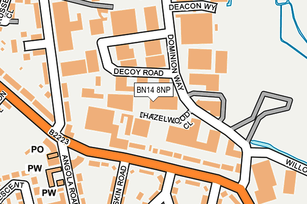 BN14 8NP map - OS OpenMap – Local (Ordnance Survey)