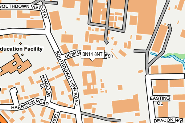BN14 8NT map - OS OpenMap – Local (Ordnance Survey)
