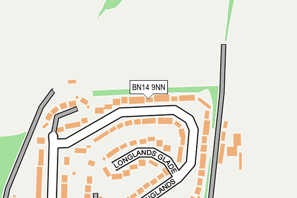 BN14 9NN map - OS OpenMap – Local (Ordnance Survey)