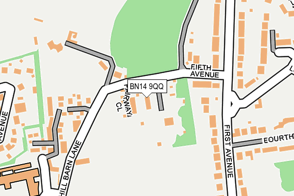 BN14 9QQ map - OS OpenMap – Local (Ordnance Survey)